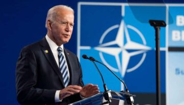 Image showing Joe Biden speaking at NATO