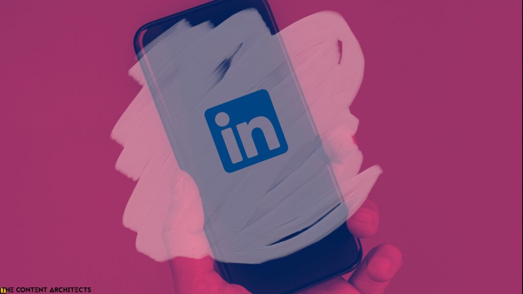 LinkedIn Content Calendar on a phone 