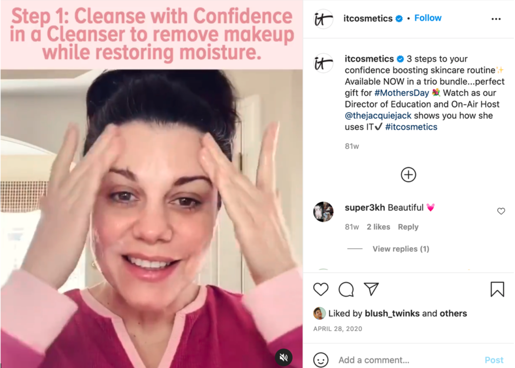 It cosmetics marketing campaign instagram mother's day